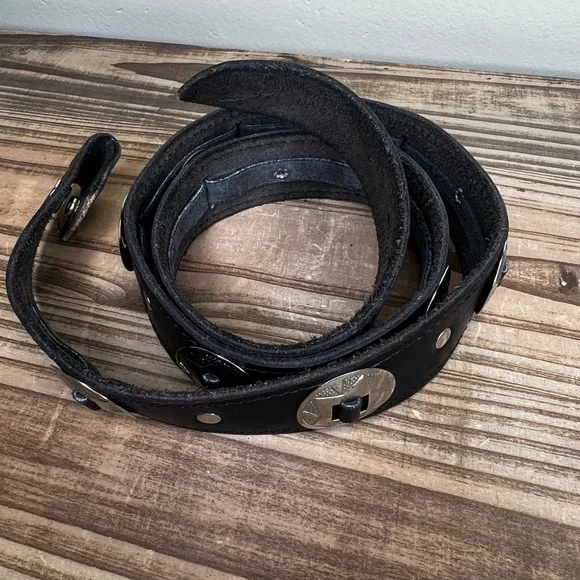 Black Concho Belt 38 men’s unisex western - Picture 3 of 6